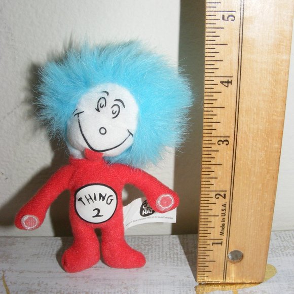 Dr. Seuss Thing 2 Collectible Cat in Hat Mini Plush McDonalds Happy Meal Toy - Picture 2 of 5